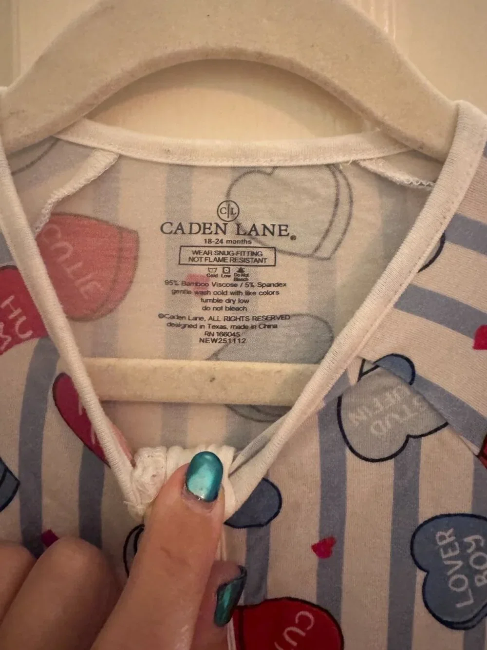 Caden Lane Sweet Like Candy Convertible Zip Romper | Blue (18-24 months)